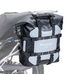 WILD HEART Motorcycle side bag stainless steel suspension waterproof bag Saddlebags 20L/25L waterproof Pianner Bag wear-resistant general-purpose Bike accessories, Grey, 25L, Motorcycle Aluminium