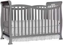 Dream On Me Violet 7-in-1 Convertible Life Style Crib in Steel Grey, Greenguard Gold Certified, 4 Mattress Height Settings, Made of Sustainable New Zealand Pinewood