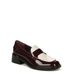 Franco Sarto Women's Gabriella Round Toe Loafer, Cordovan Red/White Patent, 5