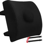 MediTouch Ortho Lumbar Support Pillow with Pressure Point - Memory Foam Backrest Car/Office Chair Back Cushion, Desk Pillow Cushion Long Sitting Pain Relief- (Back Support)