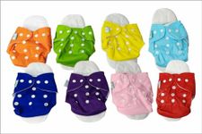 Momittle Supercute Premium Reusable Cotton Cloth Diaper For Baby Pack of 8