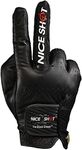 Nice Shot The Bird Golf Glove, Men's Right Hand in Cabretta Leather, Black | Size Cadet Small S