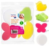 HOMESHOPA Baby Bath Sponge Pack of 4, Soft & Gentle Baby Shower Sponge, Comfortable Bath Care Baby Sponges for Kids & Toddlers