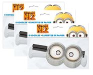 Paper Despicable Me Minion Goggles, 8ct (3 pack)