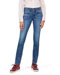 G-STAR RAW Women's Midge Saddle Straight Jeans, Multicolour (medium indigo aged D07145-8968-6028), 33W / 34L
