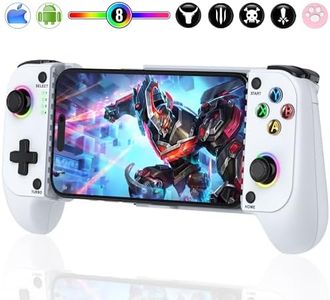 NealGamefy Mobile Gaming Controller for iphone and Android,Phone Controller with Phone Case Support,RGB Phone Game Controller Support PS Remote Play,Xbox Game Pass,Steam Link,Call of Duty,Roblox