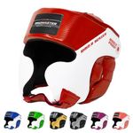 RingMaster Kids Head Guard Gear Boxing MMA Martial Arts Protector Kick (Red, Extra Small)