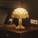 EIGEN Table Lamps for Home Decoration - Wooden Night Lamp for Bedroom, Cute Study Lamp, Lights for Home Decoration Table Lamp for Bedroom Room Decor Items for Bedroom (Albero - Natural)