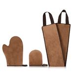 Dacitiery Self Tanning Mitt Set 3 in 1 Tan Mitt Applicator Self Tanning Mitt Applicator Reusable Tanning Glove for Self Tan for Mit Back Applicator