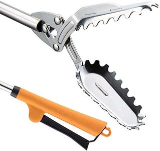 FTH All Stainless Steel Grabber Reacher Pickup Tool Heavy Duty Trash Picker Log BBQ Fireplace pits Snake Tongs