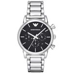 Emporio Armani Watch for Men, Quartz Chronograph Movement, 41 mm Silver Stainless Steel Case with a Stainless Steel Strap, AR1853