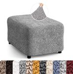 PAULATO BY GA.I.CO. Ottoman Cover Stool Cover Pouf Slipcover - Microfibra Collection - Ash (Ottoman)