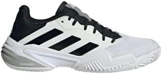 adidas Men's Barricade 13 Tennis Sneaker, White/Black/Grey, 12