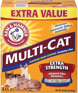 Arm & Hammer Arm and Hammer Clumping Cat Litter, Multi-Cat Strength, 40 Pound Box