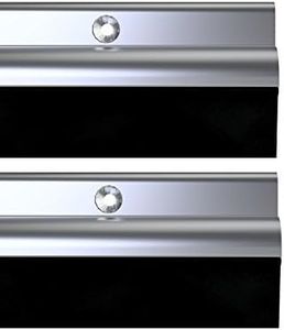 STORMGUARD 03AM0050838A BDS Bottom of The Door Rubber Draught Seal, Aluminium, 838 mm, Set of 2 Pieces