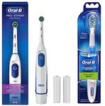 Oral-B Pro Expert Electric Toothbrush For Adults, Battery Operated With Replaceable Brush Head, Multicolor & Cross Action Battery Powered Electric Toothbrush For Adults, Pack Of 1