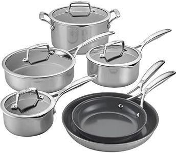 ZWILLING Spirit Energy + 10-pc Stainless Steel Ceramic Nonstick Cookware Set