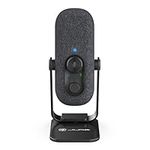 JLab Go Talk USB Microphone, Black, USB-C Output, Cardioid or Omnidirectional, 96k Sample Rate, 20Hz, 20kHz Frequency Response, Volume Control and Quick Mute, 3.5mm AUX, Plug and Play