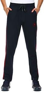 U.S. POLO ASSN. Mens Panelled Comfort Fit I669 Lounge Track Pants - Pack of 1 (Navy M)