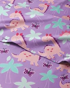 CGK Unlimited Kids Pink Dinos Queen 4 Piece Sheet Set - Boys, Girls, Teens, Toddler - Easy Fit Deep Pockets - Soft, Cooling & Breathable Sheets - Cute, Cozy, Fade and Wrinkle Free - Machine Washable