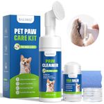 Dog Paw Care Kit, No-Rinse Foam Paw Cleaner for Dogs Large Medium Small XL Breed, Dog Paw Balm for Heal Dry Cracked Paws & Nose, Safe & Natural Dog Paw Protector for Pet Foot Washer Care