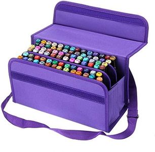 BTSKY Handy 80 Slot Carrying Lipstick Organizer Marker Case Holder for Touch Spectrum Noir Paint S, Purple
