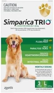 Simparica Trio for Large Dogs 20.1-40kg Green 6 Chews + 1 Free