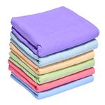 MK Handicraft(PurpleCrown),pack of 6pieces Multicolor pure breathable cotton and high absorbent Cribsheet for Newborn Babies, swaddler cum comforter for Infants.(Children: S, 65cmx50cm, Multicolor)