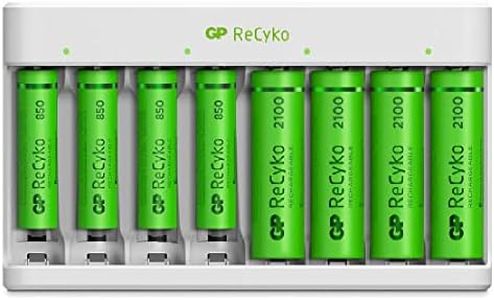 GP ReCyko E811 USB Battery Charger with 4X AA 2100 mAh + 4 x AAA 850 mAh Batt