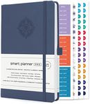 Smart Planner Pro – Small 8.6 x 5.7 inches (A5) – Undated Agenda Daily Planner – Tested & Proven to Achieve Goals & Increase Productivity, Time Management & Happiness with Weekly, Monthly, Gratitude Sections, Back Pocket (Blue)