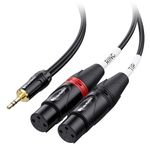 Cable Matters 3.5mm 1/8 Inch TRS to 2 XLR Cable 10 ft, Male to Female Aux to Dual XLR Breakout Cable