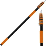 AgiiMan 30FT Reach Telescoping Pole - 5 to 24FT Extension Pole, Portable Aluminum Telescoping Rod with Easy Flip Lock, Paint Roller Extension Poles for Paint Dusting, Window Cleaning