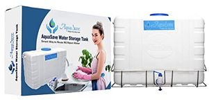 Aquasave RR Without Sensor RO Waste Water Storage Translucent Tank 30 Liters | Food Grade HDPE Plastic | Wall mountable with Stand | Suitable with All Type of Water purifiers