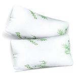 Lions Memory Foam Pillow - Hotel Quality Anti-Allergy Bamboo Pillows 2 Pack Shredded Orthopedic Firm Neck Support Pain Relief With Removable Zip Washable Cover, 50 cm x 70 cm