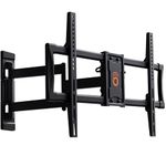 ECHOGEAR Corner TV Wall Mount for Big TVs - 24 Inches of Extension Plus Smooth Full Motion - Mount TVs Up to 65" in The Corner Or Up to 75" On A Flat Wall - Drilling Template & Cable Ties Included