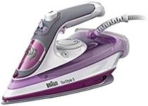 Braun Household TexStyle 5 Steam Iron SI5034VI, With FreeGlide 3D Technology, Eco Mode, Ergonomic Open Handle, Violet