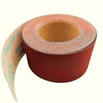 Sunrise Emery Sturdy Grinding Polishing Wood Cloth Roll , 5 Meter Long 4Inch Wide , Brown (400 GRIT Waterproof)