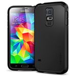 Galaxy S5 Case, Spigen [Heavy Duty] Tough Armor Case for Samsung Galaxy S5 - Retail Packaging - Smooth Black (SGP10761)