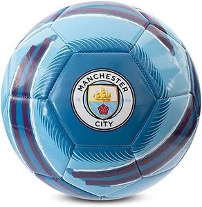 Hy-Pro Officially Licensed Manchester City Cyclone Football | Man City, Size 5, Training, Match, Merchandise, Collectible for Kids and Adults, Blau/weiß