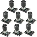 WMYCONGCONG 8 PCS KY-040 360 Degree Rotary Encoder Module Brick Sensor Board with Knob Cap for Arduino Micro Controller Use