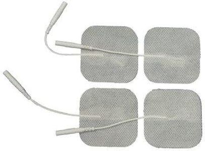 Therapist’s Choice 40 Electrode Pads Per Pack, Medical Grade for TENS and EMS Units Electrodes. 2"x2" Square, White Cloth Topping,100% Satisfaction Guarantee