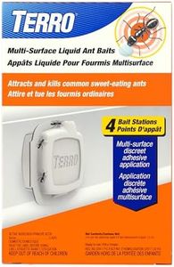 TERRO Indoor Liquid Ant Baits with Multi-Surface Adhesive Strips – 4-Pack, Ant Trap and Bait Station for Discreet Baiting, Stations for Complete Colony Elimination, Discreet Ant Traps, T334BCAN