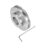 Kozelo V-Belt Pulley - [20mmBore x 60mmOutside Dia] Aluminum Alloy V-Groove Drive Pulley for 6mm PU Round Belt for Many Existing Drive Design