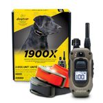 Dogtra 1900X 2-Dogs E-Collar with Remote - 3/4 Mile Range, 45 lbs+, LED Light, 100 Levels Control for Stubborn Dogs, Waterproof, Boost for Quick Recall, Vibration, Safety Lock & Tone