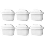 6 Packs Replacement for Brita® Mavea® Maxtra®, 105731, 1001122, NSF, TÜV SÜD Certified Pitcher Water Filter, AQUA CREST (NOT for Waterdrop's Pitchers)