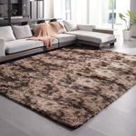 Fyoulimt 8x10 Area Rugs for Bedrooms, Fluffy Rugs for Living Room Decor, Ultra Soft Anti Slip Shag Fuzzy Carpets，Washable Large Area Rugs for Nursery, Kids, Girls, Boys Coffee