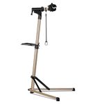 Urban Deco Bike Repair Stand Premium Aluminum Bike Stand for Maintenance, 110lbs Capacity, Height-Adjustable, 360° Rotatable Clamp, Tool Tray Included (Silver)