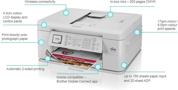 Brother Wireless Inkjet Printer – MFC-J1010DW All-in-One
