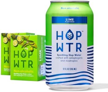HOP WTR - Sparkling Hop Water - Lime - NA Beer, No Calories or Sugar, Low Carb, With Adaptogens and Nootropics for Added Benefits (12 oz Cans)