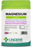 Lindens 500mg Magnesium Tablets | 90s 1-a-Day | Made in The UK | Tiredness, Muscle Function, Energy, Bones, Teeth, Nervous System | Letterbox Friendly | Vegan